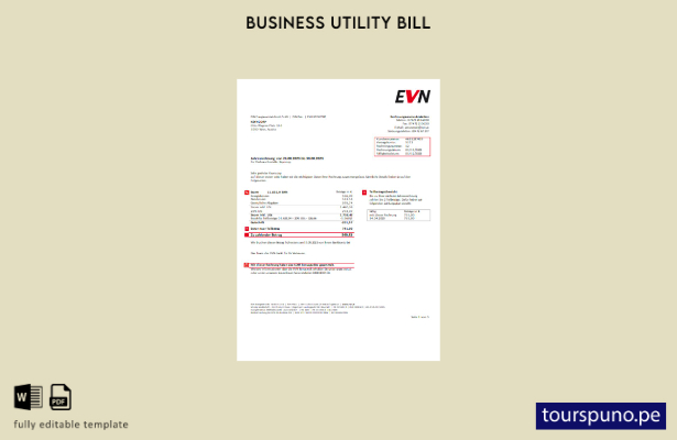 listo para imprimir la factura comercial de servicios públicos de electricidad E